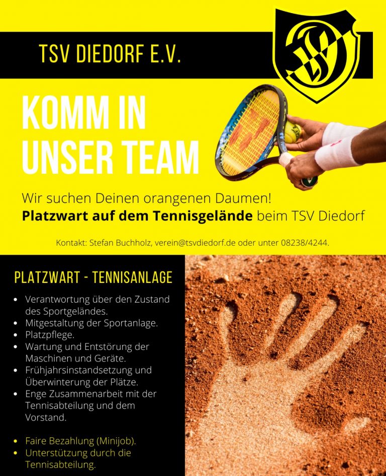 Neuer Platzwart gesucht!